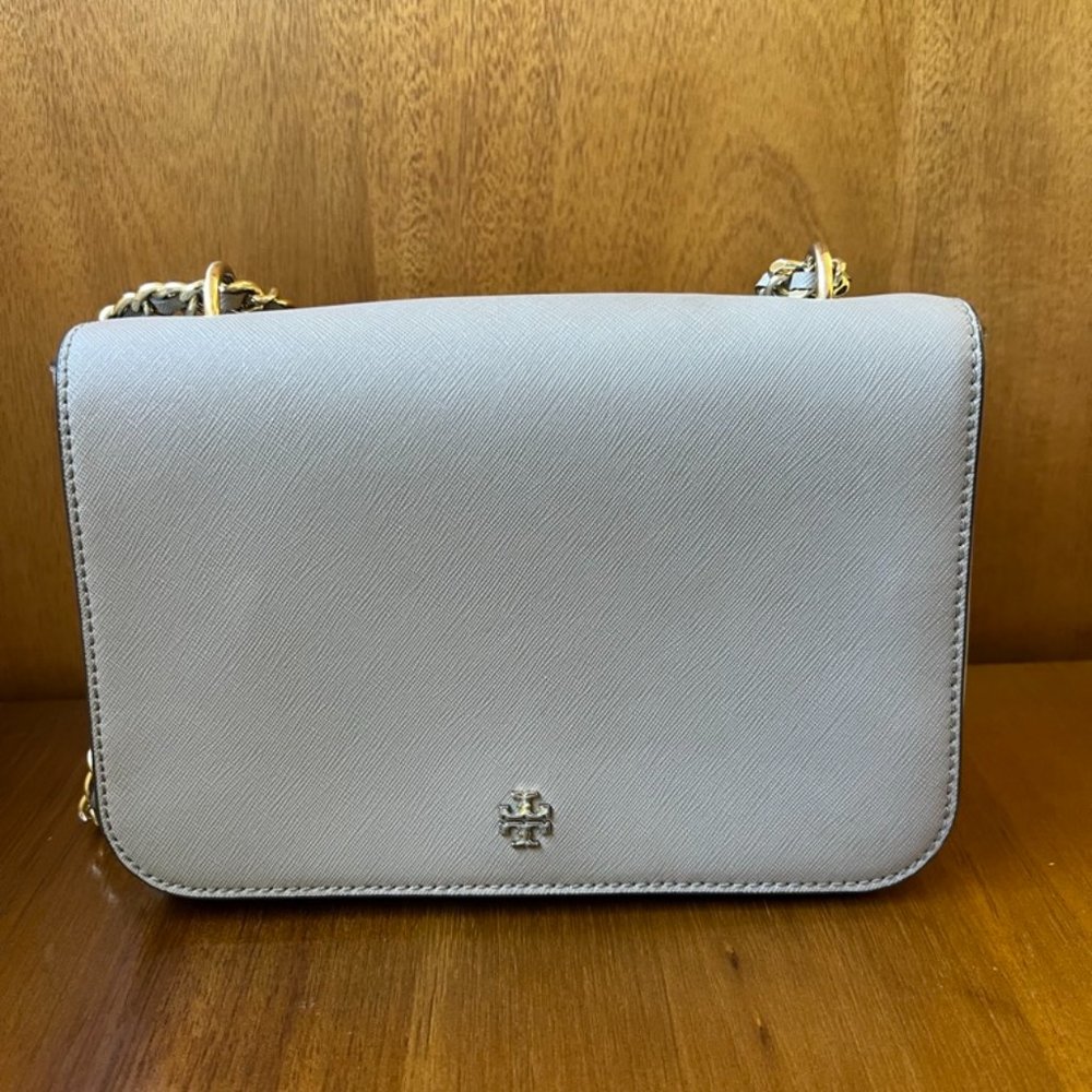 Tory Burch Emerson Adjustable Shoulder Bag - French Gray